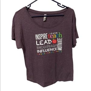 Erin Condren Teacher Shirt dusty purple